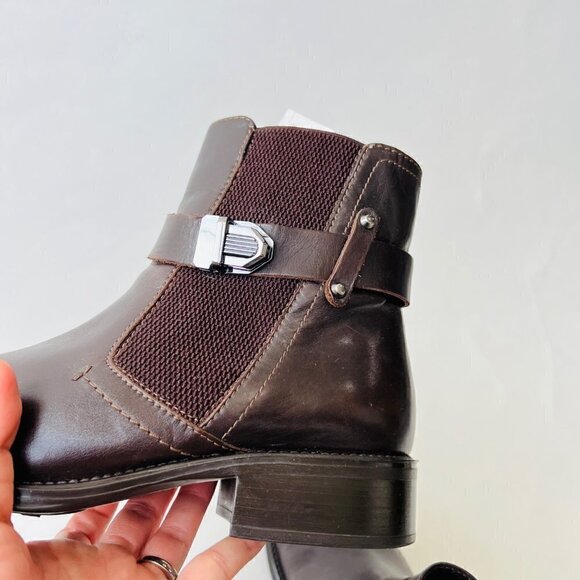 Aquatalia By Marvin Ulrika Leather Motobike boots , brown , Size 8.5-9 - Picture 6 of 13